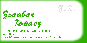 zsombor kopacz business card